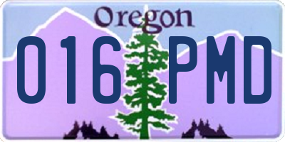 OR license plate 016PMD