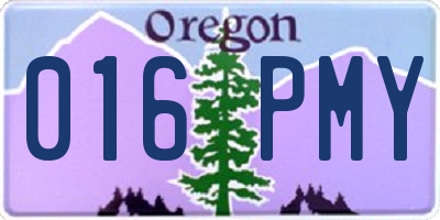 OR license plate 016PMY