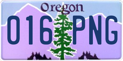 OR license plate 016PNG