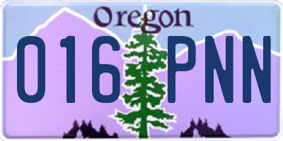 OR license plate 016PNN