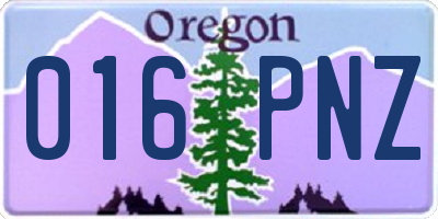OR license plate 016PNZ