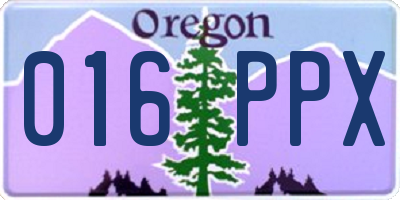 OR license plate 016PPX