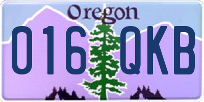 OR license plate 016QKB