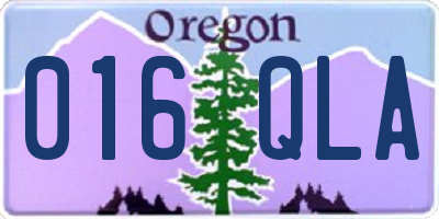 OR license plate 016QLA