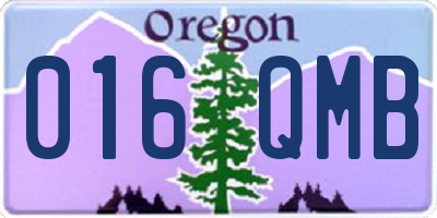 OR license plate 016QMB