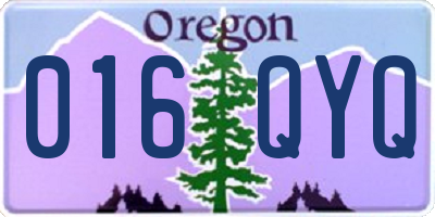 OR license plate 016QYQ
