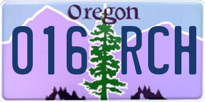 OR license plate 016RCH