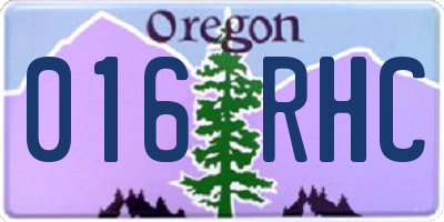 OR license plate 016RHC