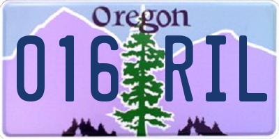 OR license plate 016RIL