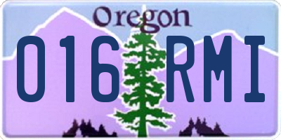 OR license plate 016RMI