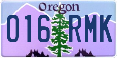 OR license plate 016RMK