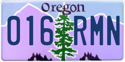 OR license plate 016RMN