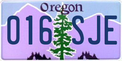 OR license plate 016SJE