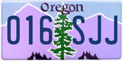 OR license plate 016SJJ