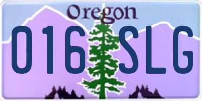 OR license plate 016SLG