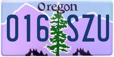 OR license plate 016SZU