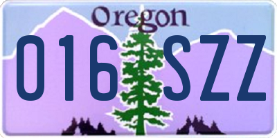 OR license plate 016SZZ