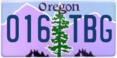 OR license plate 016TBG
