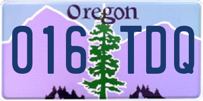 OR license plate 016TDQ