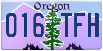 OR license plate 016TFH