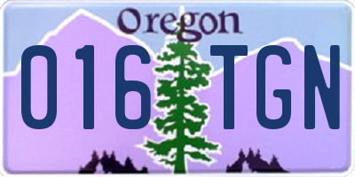 OR license plate 016TGN
