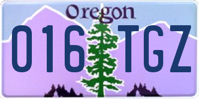 OR license plate 016TGZ