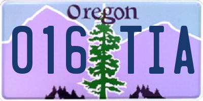 OR license plate 016TIA