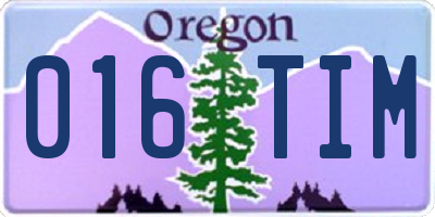 OR license plate 016TIM