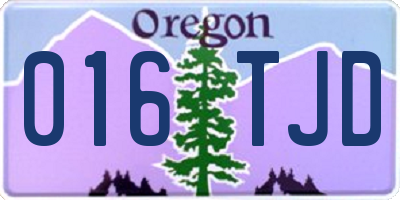 OR license plate 016TJD