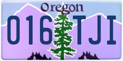 OR license plate 016TJI