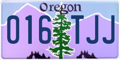 OR license plate 016TJJ