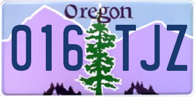 OR license plate 016TJZ