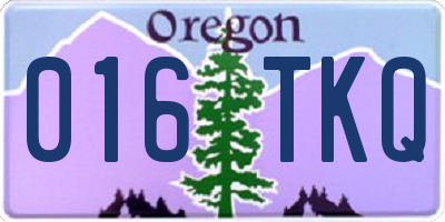 OR license plate 016TKQ
