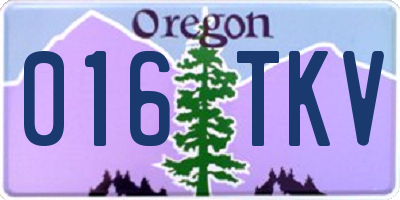 OR license plate 016TKV