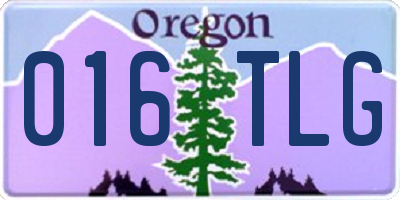 OR license plate 016TLG