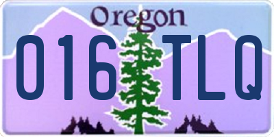 OR license plate 016TLQ