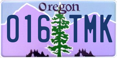 OR license plate 016TMK