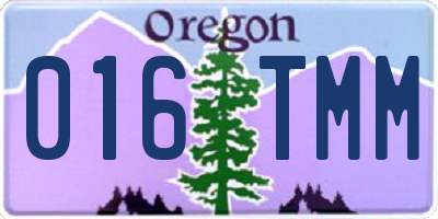 OR license plate 016TMM