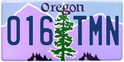OR license plate 016TMN