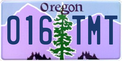 OR license plate 016TMT