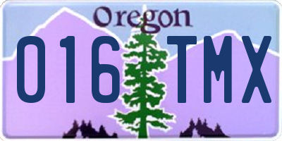 OR license plate 016TMX