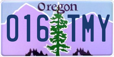 OR license plate 016TMY