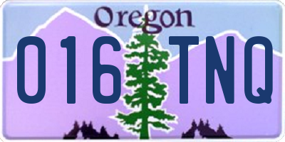 OR license plate 016TNQ