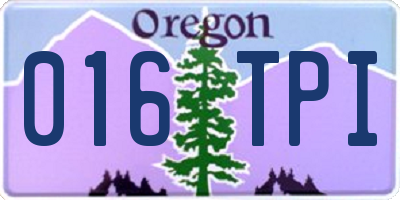 OR license plate 016TPI