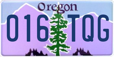 OR license plate 016TQG