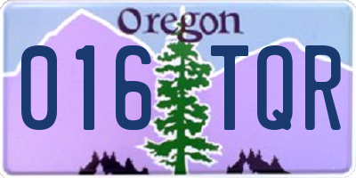 OR license plate 016TQR