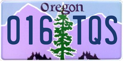 OR license plate 016TQS