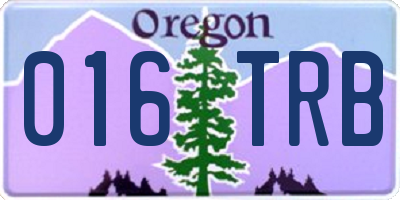 OR license plate 016TRB