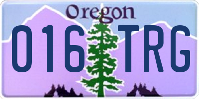 OR license plate 016TRG