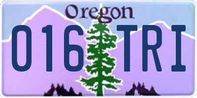 OR license plate 016TRI